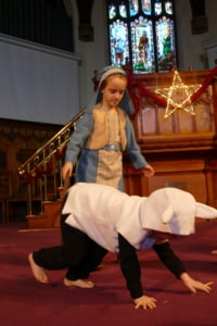 Pupils from all year groups performing in the Heritage School Christmas concert and nativity.