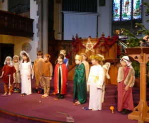 Pupils from all year groups performing in the Heritage School Christmas concert and nativity.