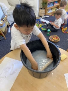 Heritage Lower Prep pupils make their own recycled paper