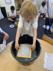 Heritage Lower Prep pupils make their own recycled paper