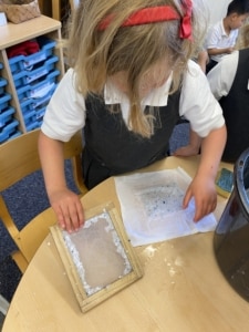 Heritage Lower Prep pupils make their own recycled paper