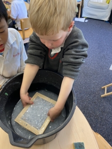 Heritage Lower Prep pupils make their own recycled paper