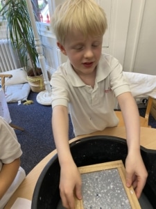Heritage Lower Prep pupils make their own recycled paper