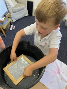 Heritage Lower Prep pupils make their own recycled paper