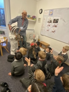 Upper Prep learn about bees from Mr Bayley