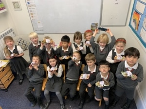 Heritage Upper Prep pupils carefully crafted hedgehogs from paper