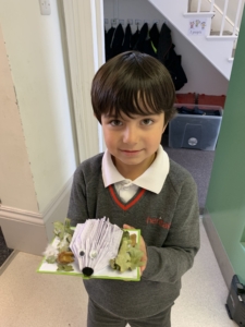 Heritage Upper Prep pupils carefully crafted hedgehogs from paper