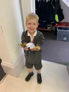 Heritage Upper Prep pupils carefully crafted hedgehogs from paper