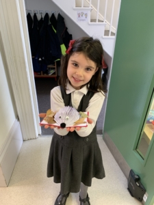 Heritage Upper Prep pupils carefully crafted hedgehogs from paper