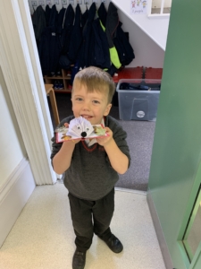Heritage Upper Prep pupils carefully crafted hedgehogs from paper
