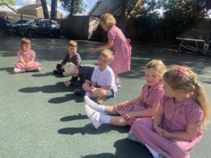 Heritage Upper Prep pupils enjoying games on the playground.