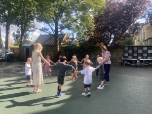Heritage Upper Prep pupils enjoying games on the playground.
