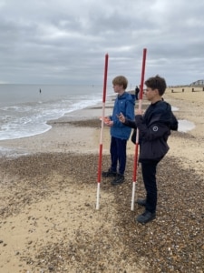Heritage Year 11 Geography pupils doing coastal fieldwork