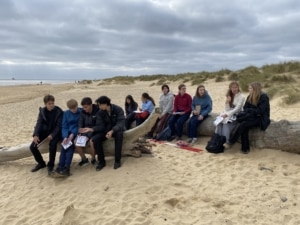 Heritage Year 11 Geography pupils doing coastal fieldwork