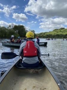 Year 7 and 8 pupils taking part in outdoor activities during Peak District residential camp