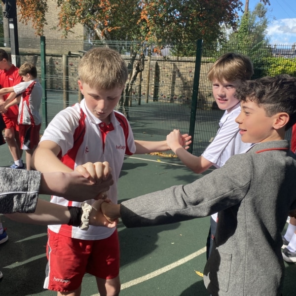 Heritage Year 7 and Year 8 pupils in a joint enrichment session