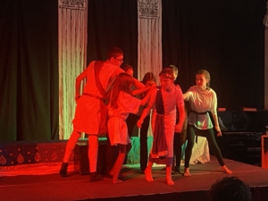Year 7 pupils performing scenes from Shakespeare’s Julius Caesar