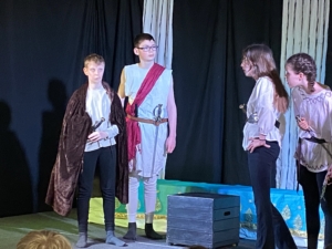 Year 7 pupils performing scenes from Shakespeare’s Julius Caesar