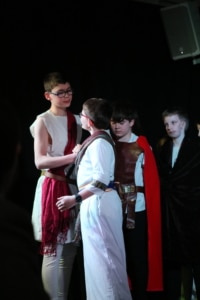 Heritage Year 7 pupils in scenes from Julius Caesar