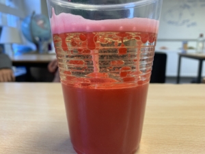 Heritage Year 9 Geography pupils carrying out a classroom volcano eruption experiment.